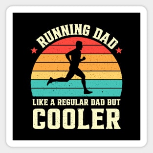 Running Dad Like A Regular Dad But Cooler Retro Magnet